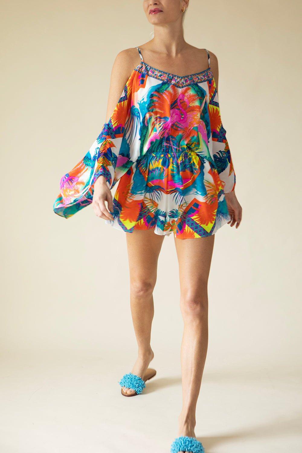 CAMILLA-Drop Shoulder Playsuit-