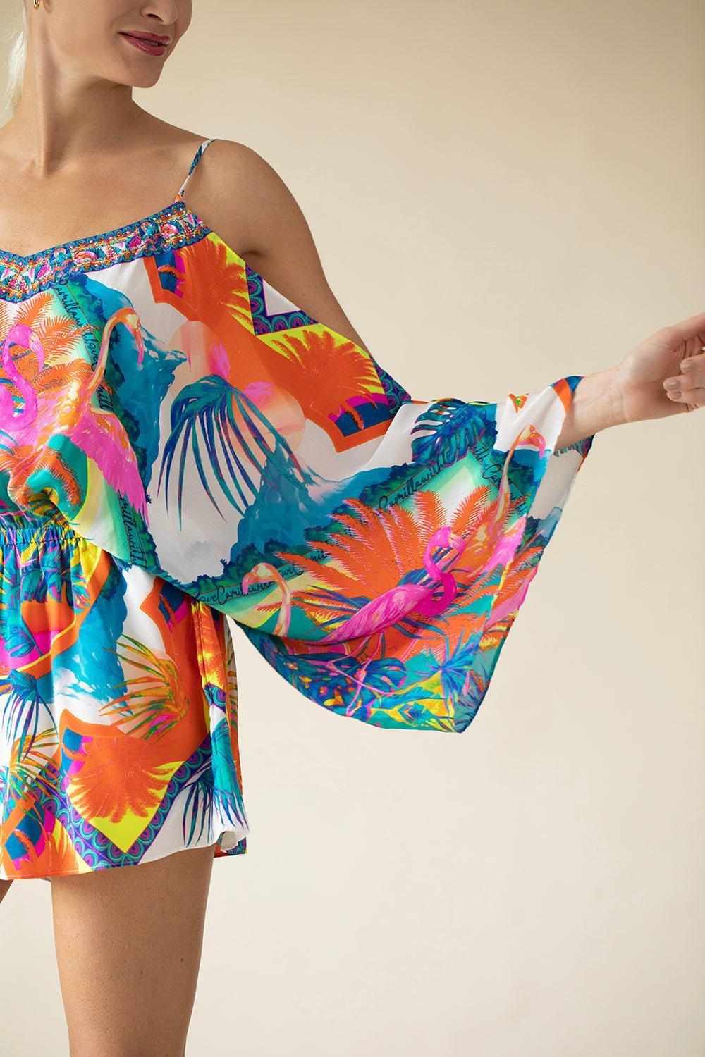 CAMILLA-Drop Shoulder Playsuit-