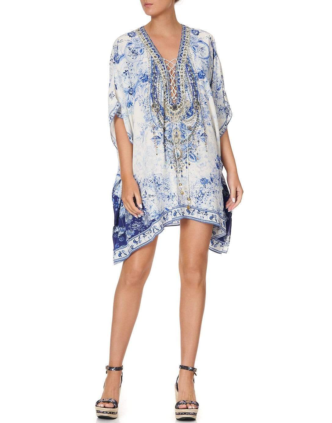 CAMILLA-High Tea Short Lace Up Kaftan-HIGH TEA