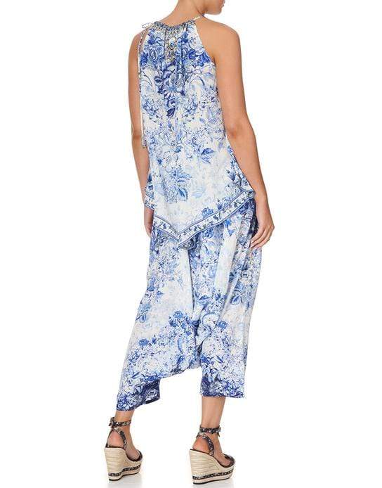 CAMILLA-High Tea Handkerchief Hem Tank-