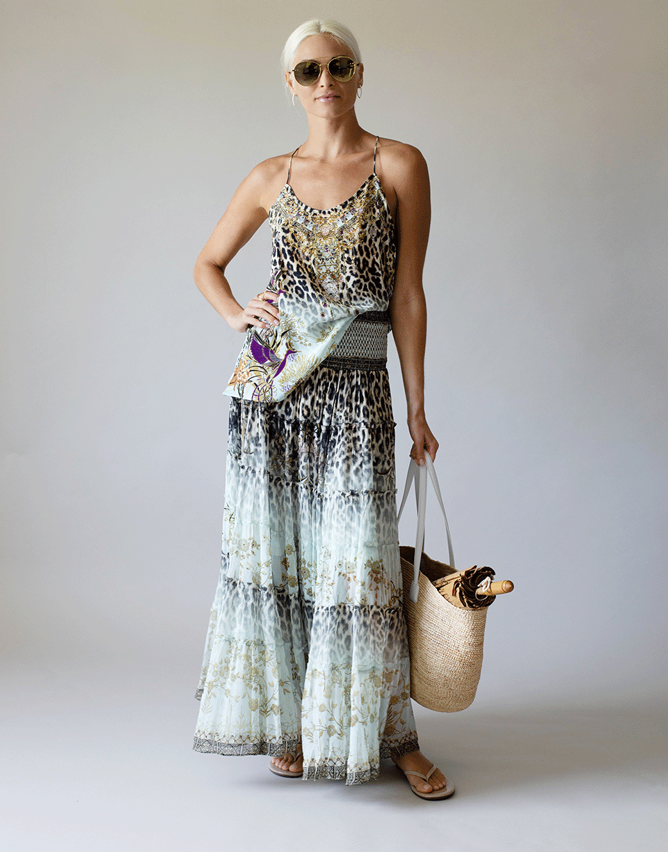 CAMILLA-Nomadic Nymph T-Back Shoestring Top-