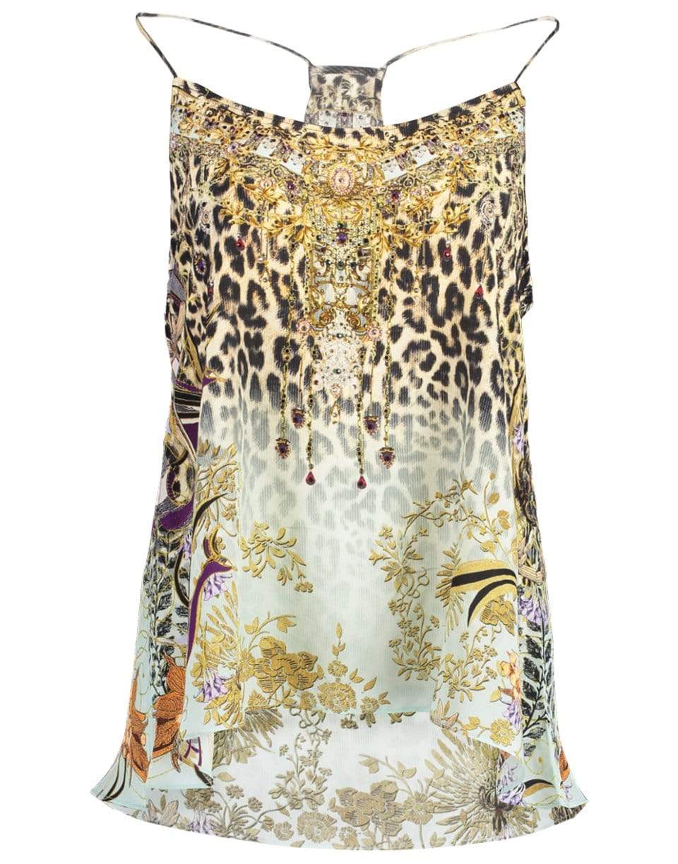 CAMILLA-Nomadic Nymph T-Back Shoestring Top-