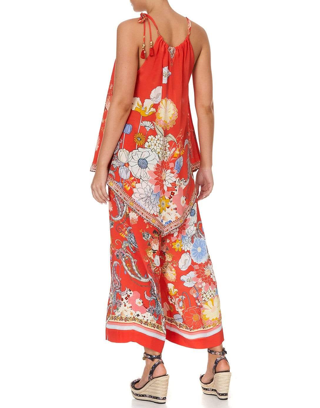 CAMILLA-Paisley In Patches Handkerchief Hem Tank-