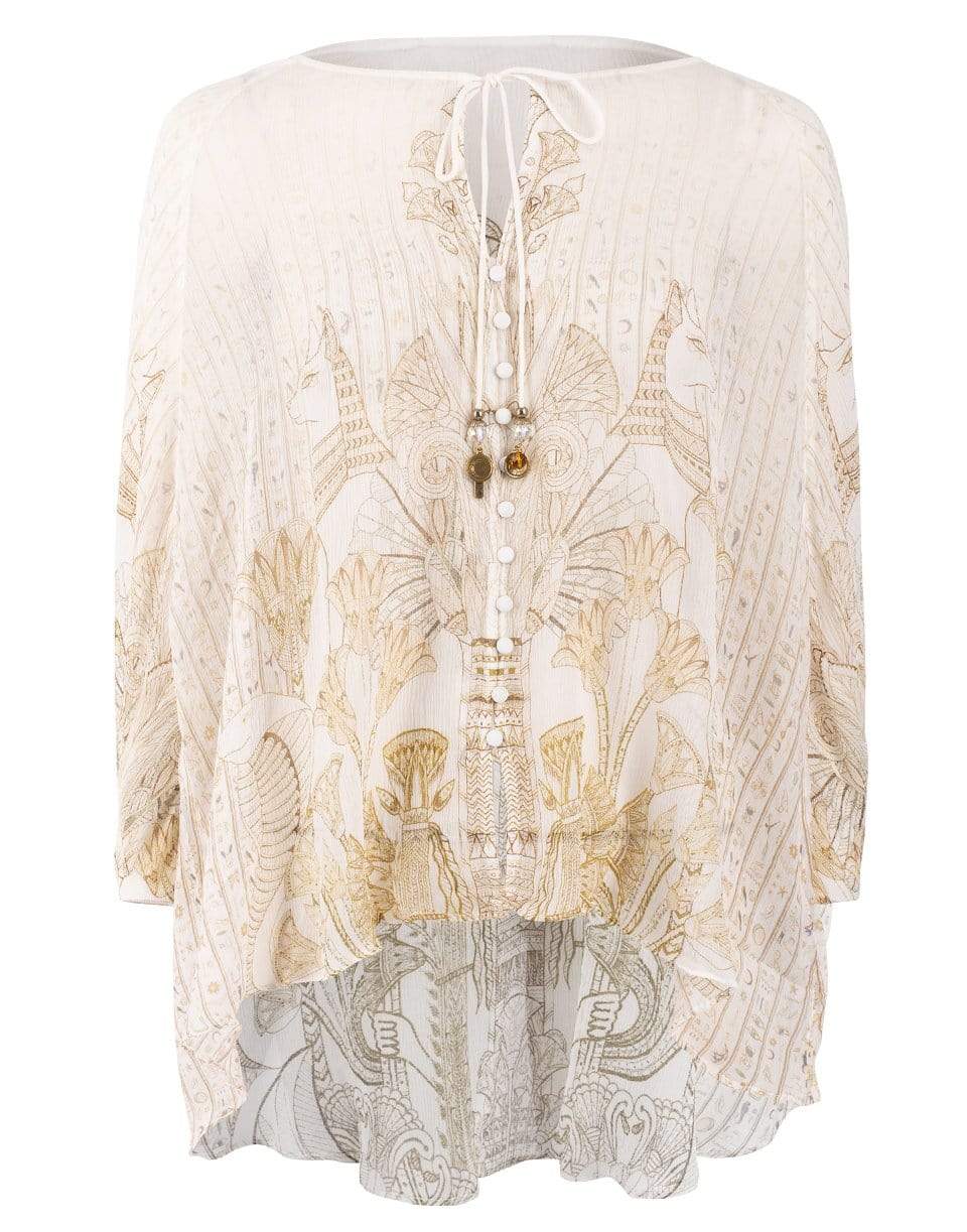 CAMILLA-The Queen’s Chamber Raglan Sleeve Button Up Top-THEQUEEN