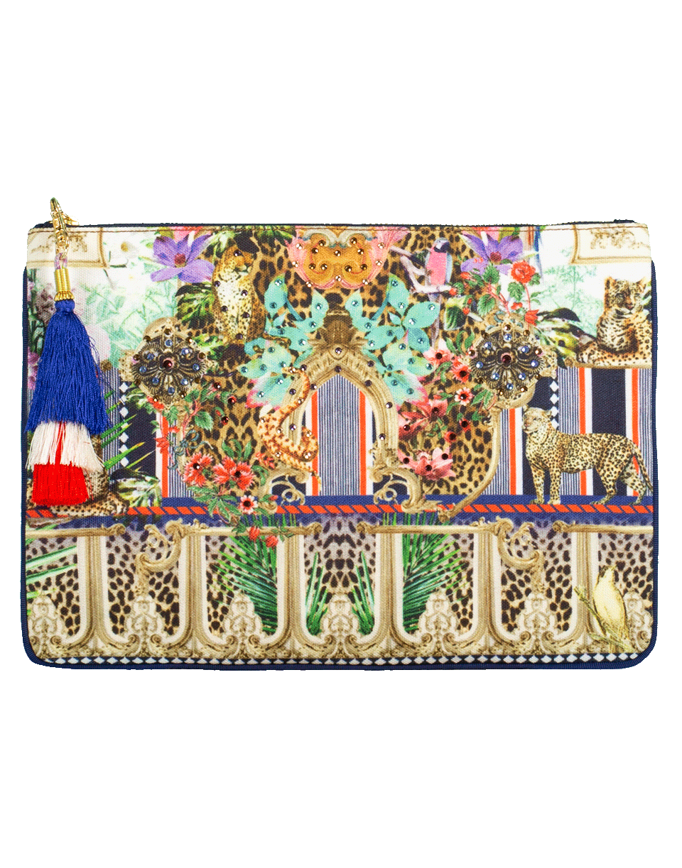 CAMILLA-Small Canvas Clutch-CHAMPAGN