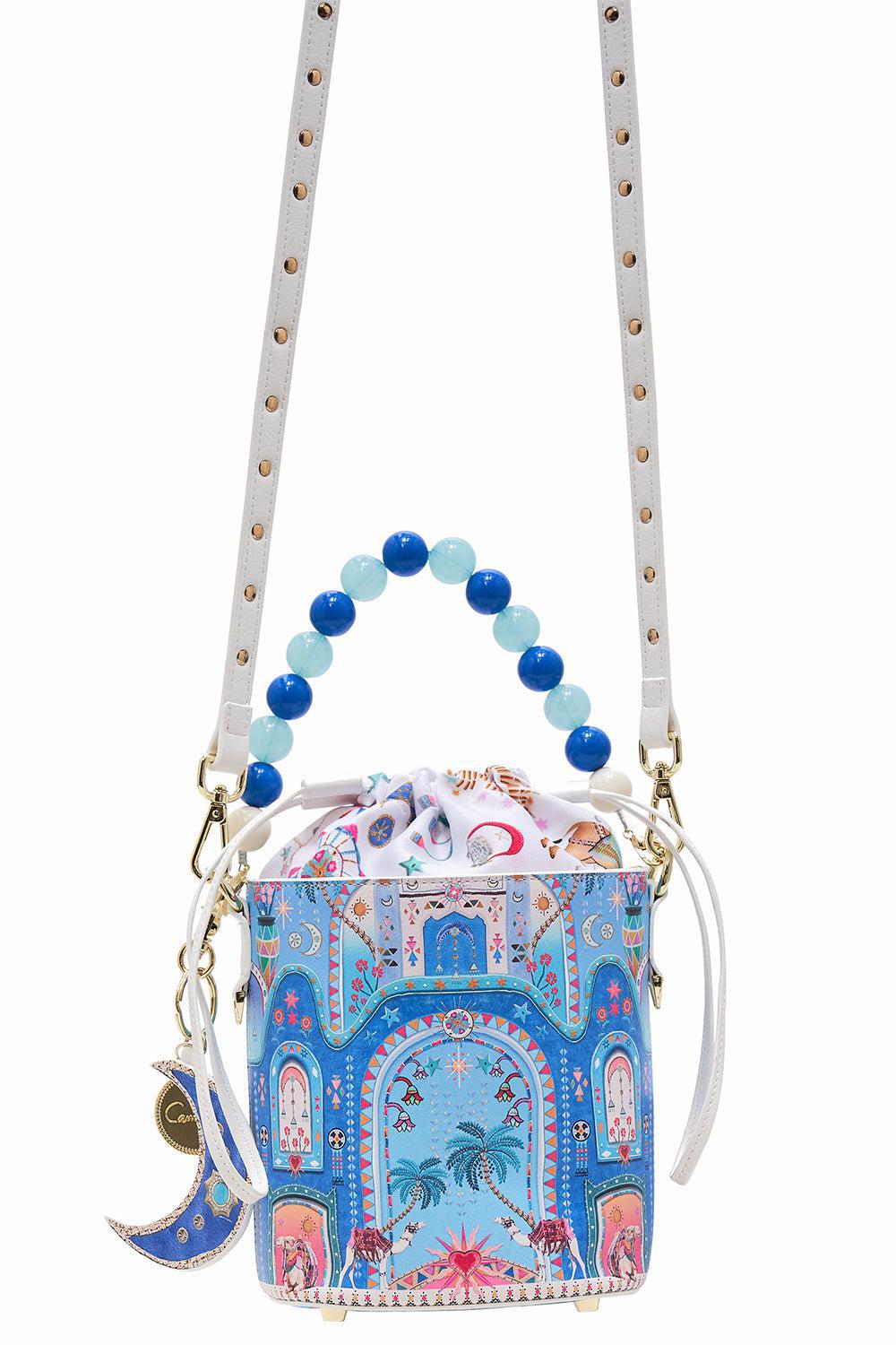 Beaded Handle Bucket Bag-PAINTVIL-O/S-HANDBAGSHOULDER-CAMILLA
