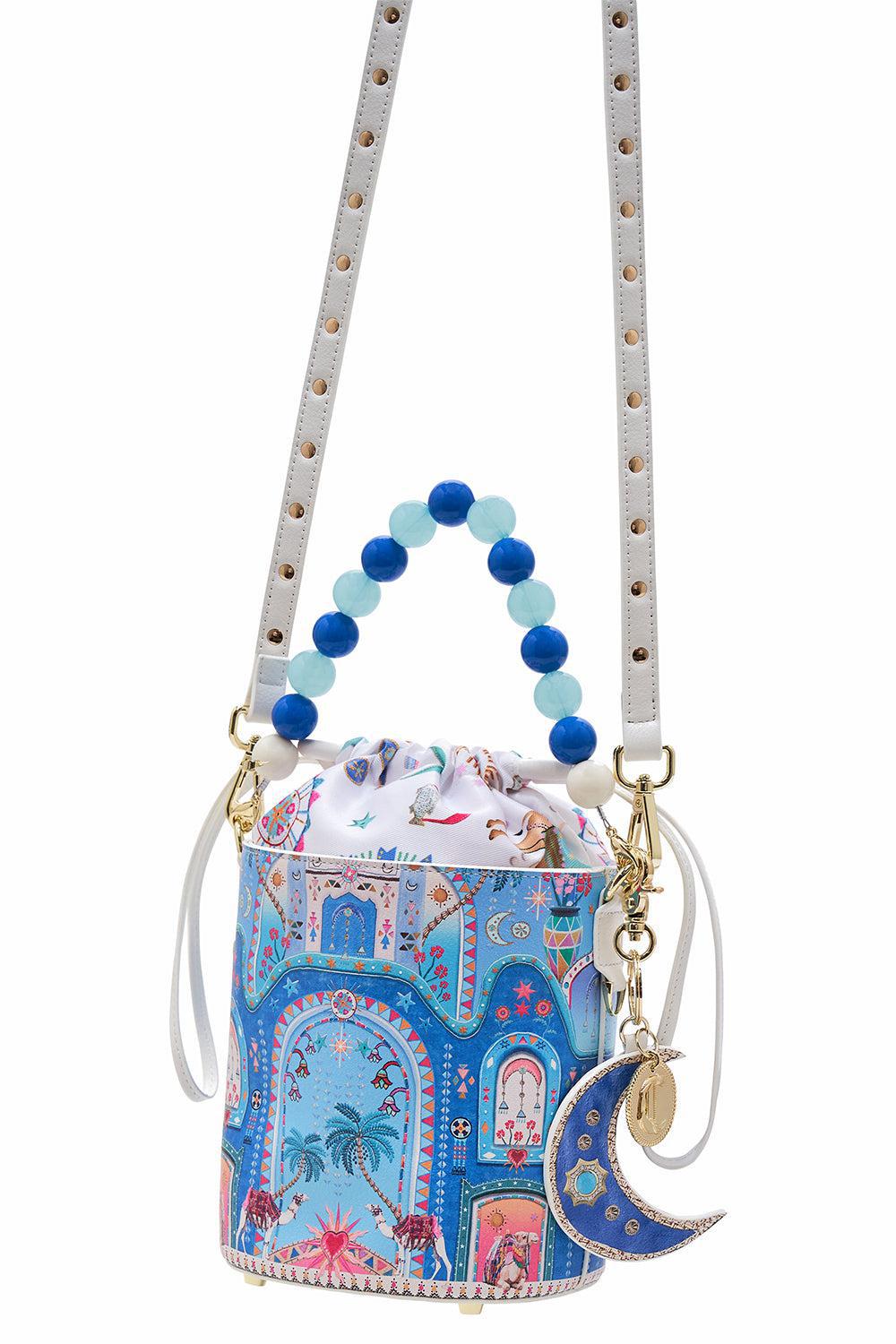 Beaded Handle Bucket Bag-PAINTVIL-O/S-HANDBAGSHOULDER-CAMILLA