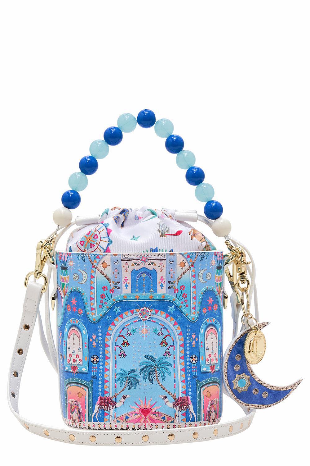 Beaded Handle Bucket Bag-PAINTVIL-O/S-HANDBAGSHOULDER-CAMILLA
