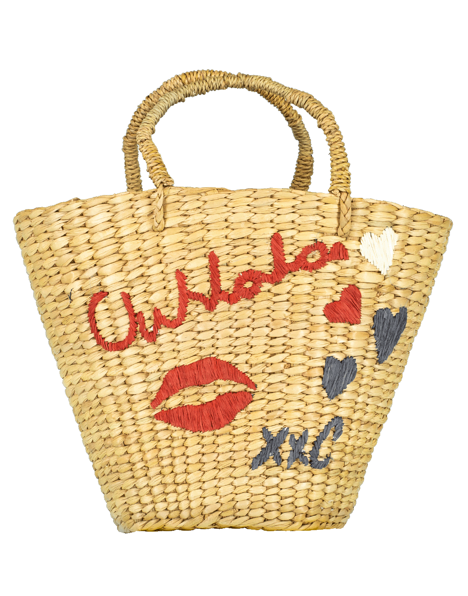 CAMILLA-Small Embroidered Sea Grass Basket-PARIS