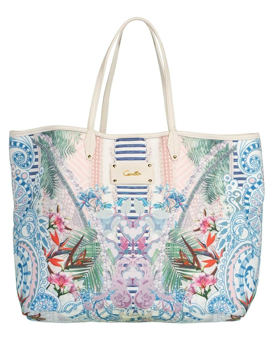 CAMILLA-Beach Shack Coated Canvas Tote-BEACHSHA
