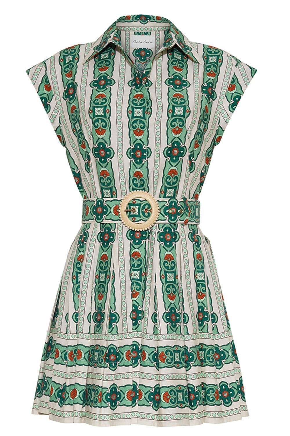 Octavia Dress-BRIA STRIPE GREEN-0-CLOTHINGDRESSCASUAL-CARA CARA