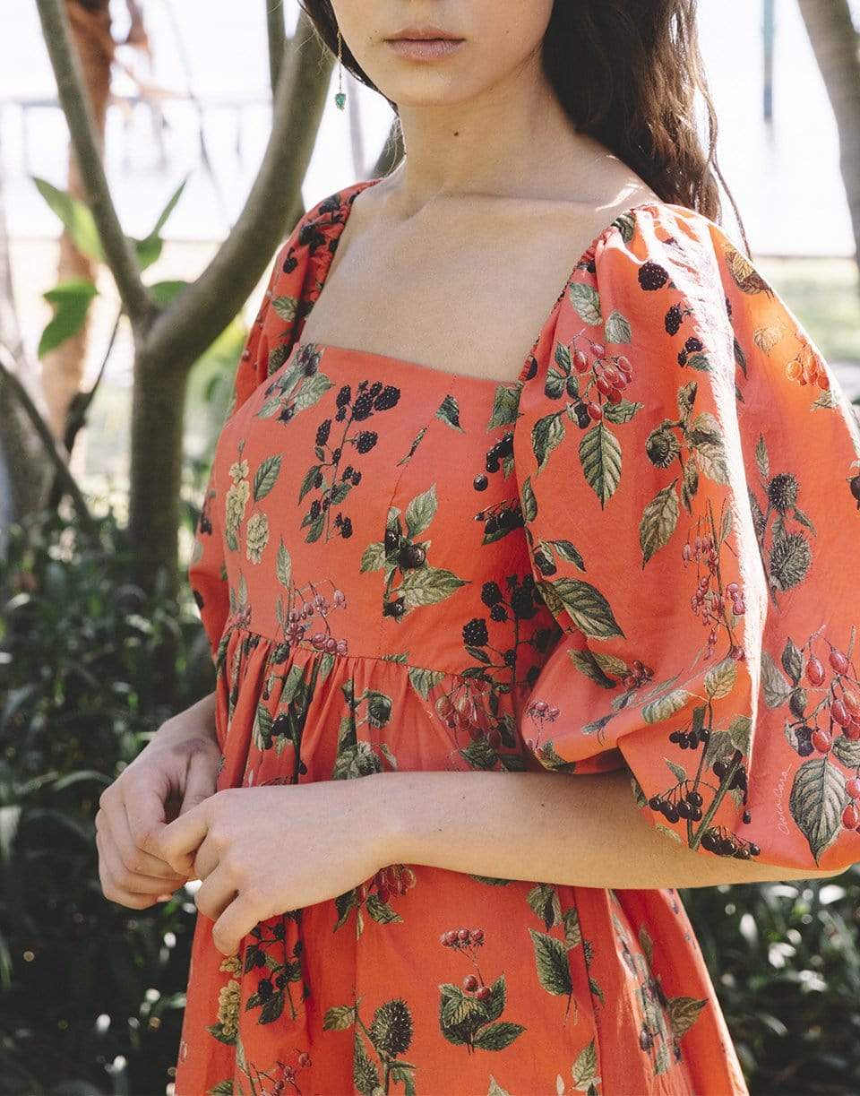 CARA CARA-Sip Sip Puffed Sleeve Seashell Dress-
