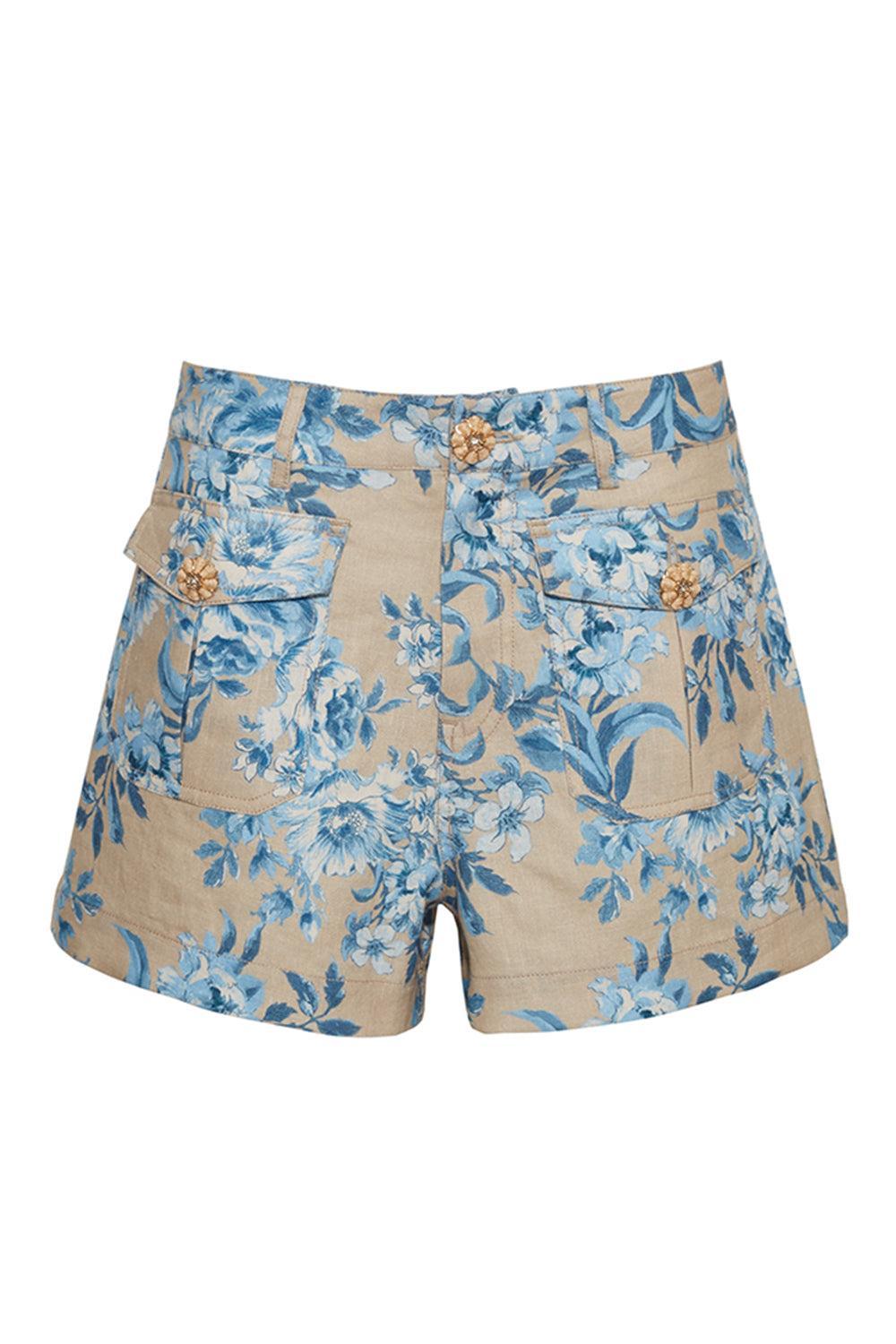 Xenia Shorts-FARFELLA GINGER ROOT-XS-CLOTHINGPANTSHORT-CARA CARA
