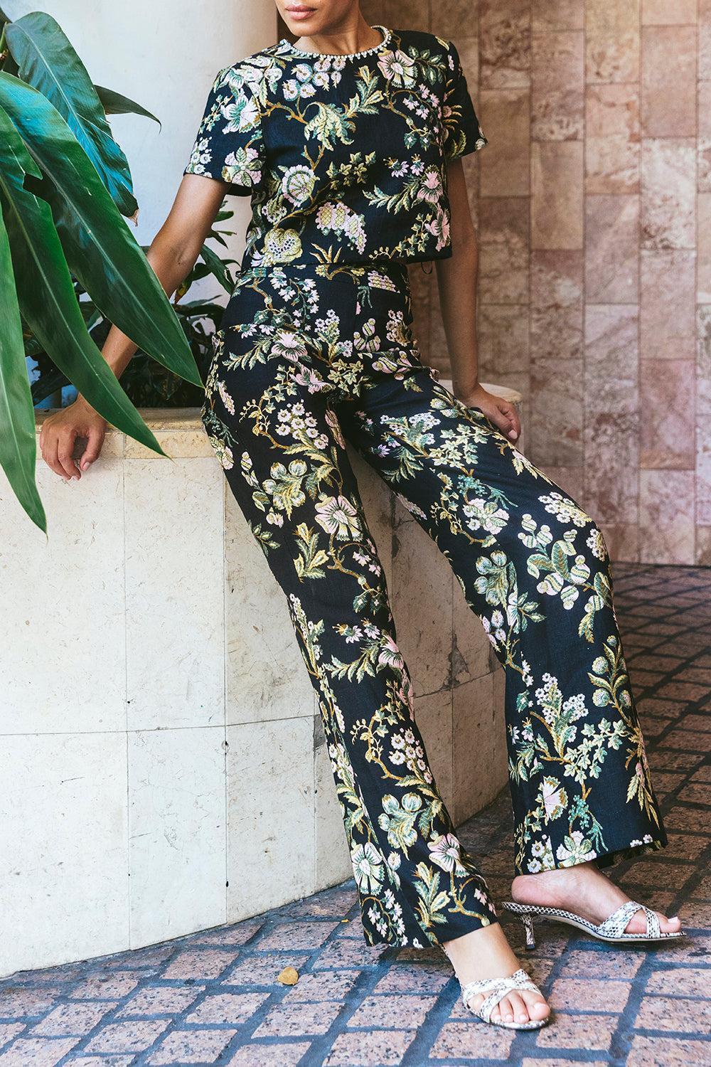 Josephine Pant-CLOVERBK-2-CLOTHINGPANTWIDE LEG-CARA CARA