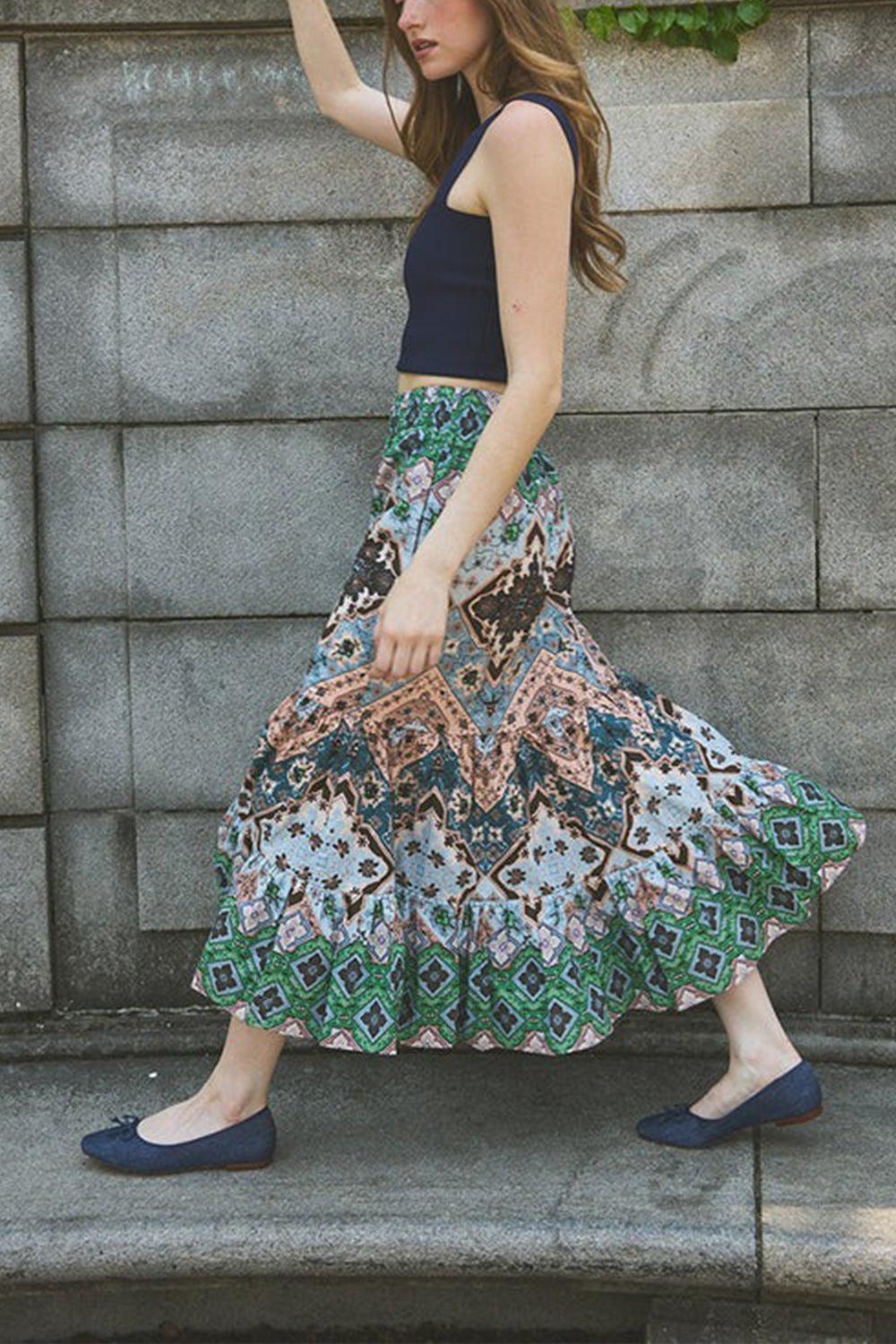  CARA CARA-Chase Skirt - Arona Geo Emblem- 