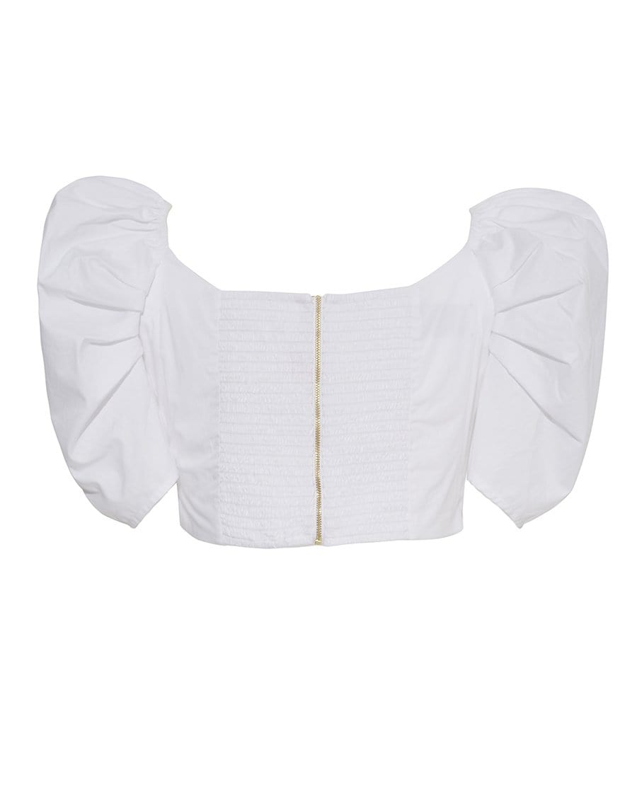 CARA CARA-White Sara Crop Top-