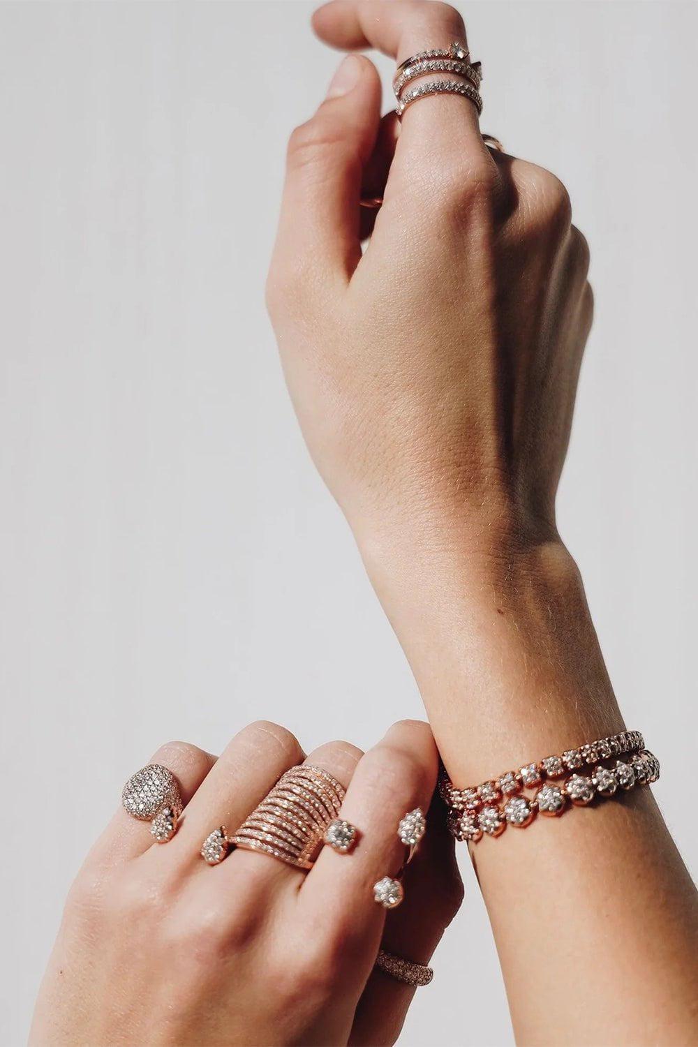 CARBON & HYDE-Crown Tennis Bracelet - Rose Gold-ROSE GOLD