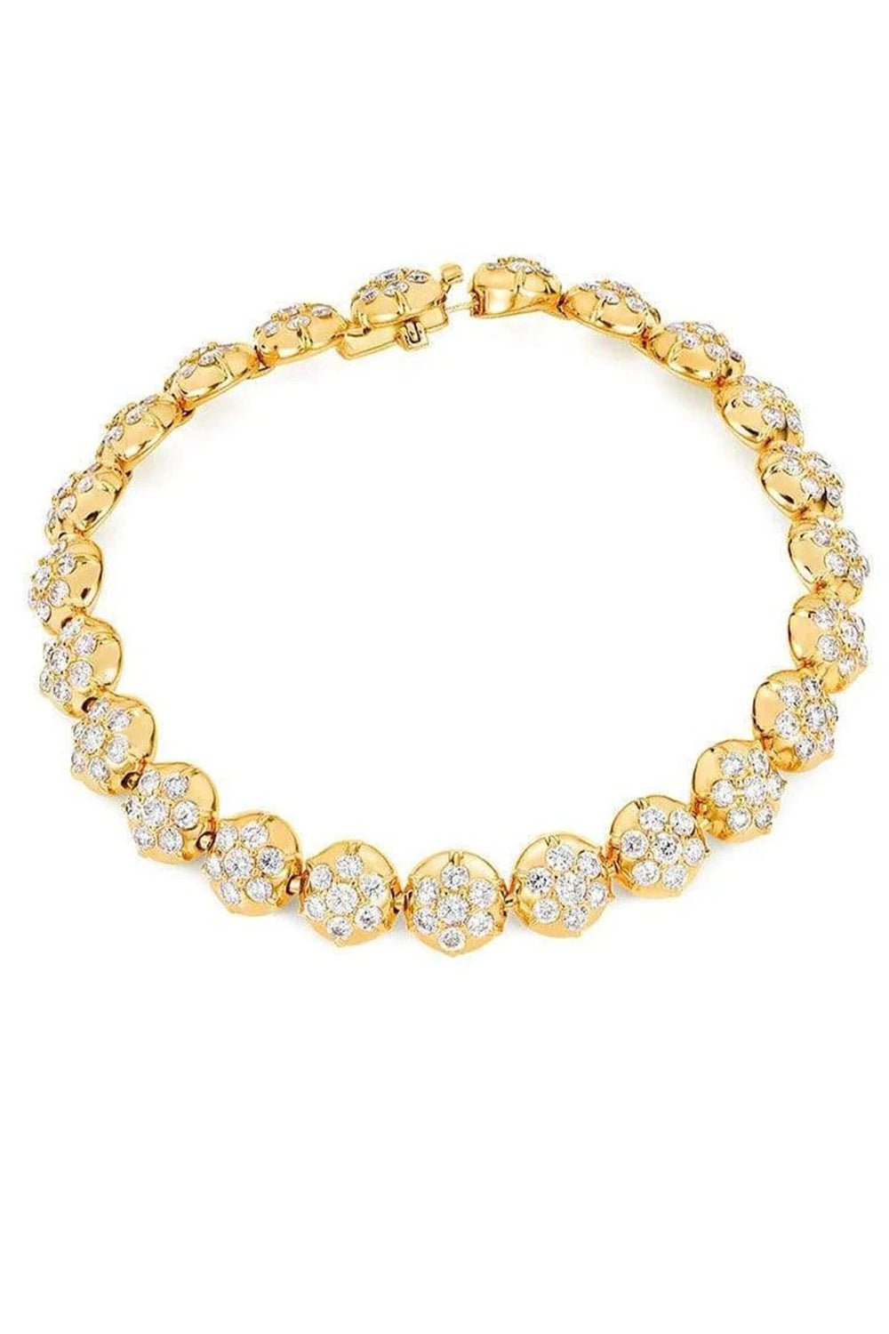 CARBON & HYDE-Crown Tennis Bracelet - Yellow Gold-YELLOW GOLD