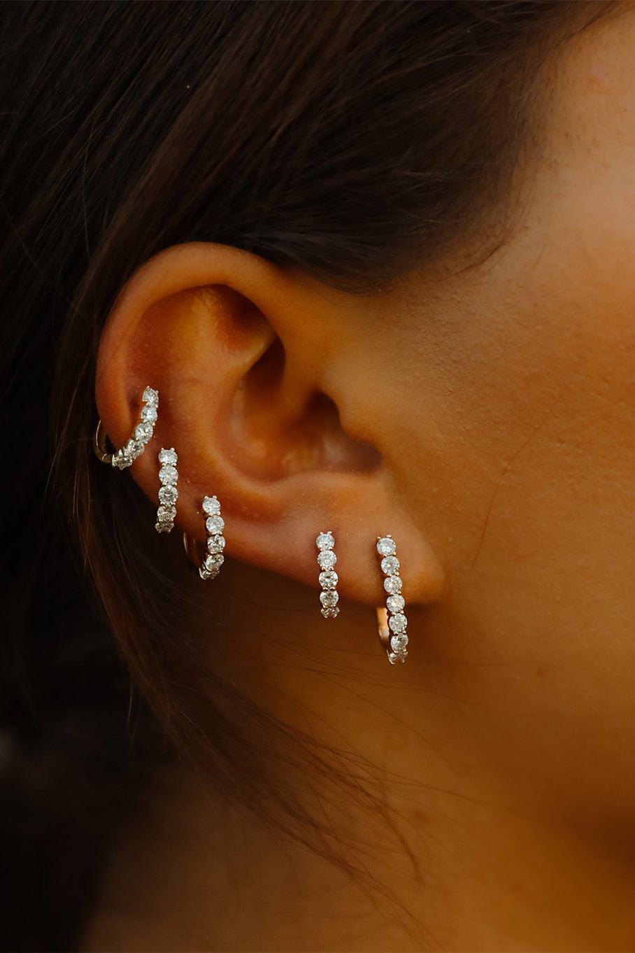 CARBON & HYDE-Mini Sparkler Earrings-ROSE GOLD