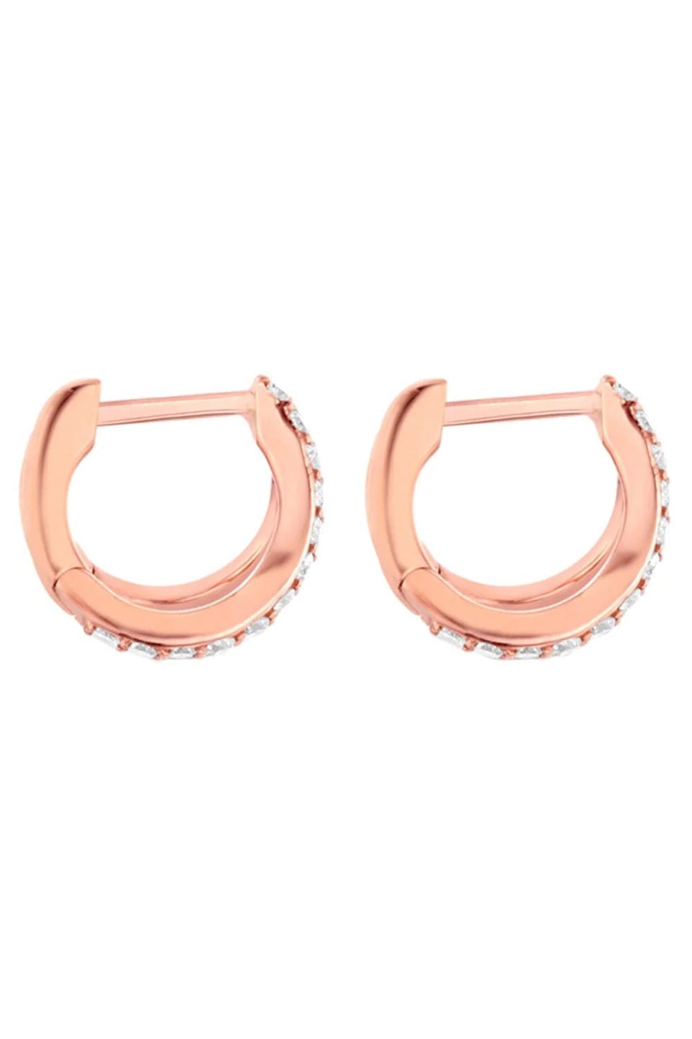 CARBON & HYDE-Split Huggies - Rose Gold-ROSE GOLD