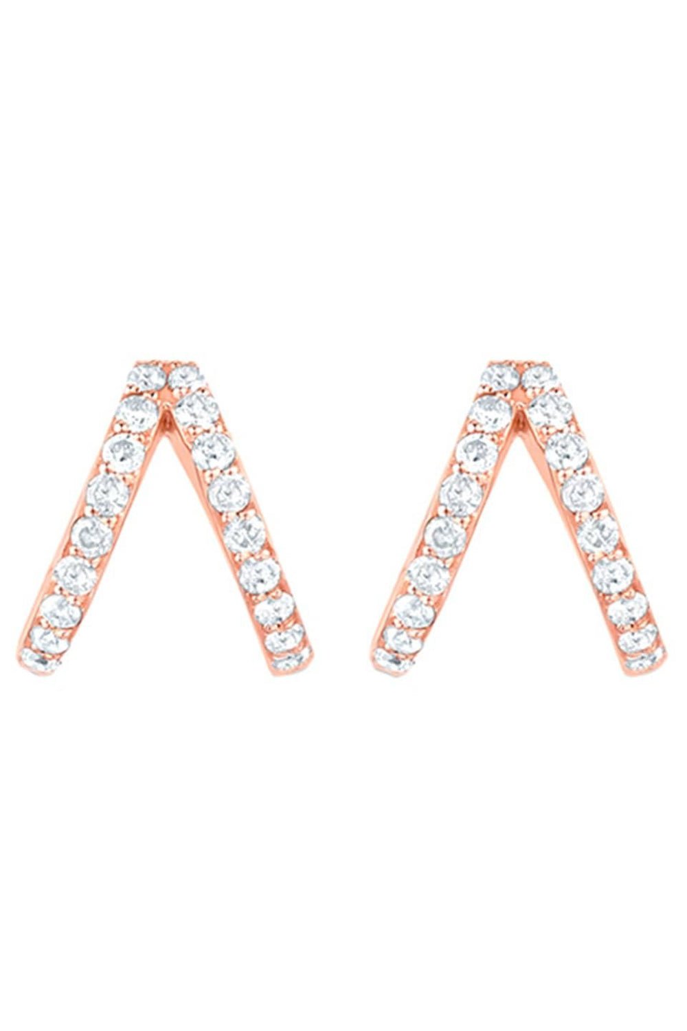 CARBON & HYDE-Split Huggies - Rose Gold-ROSE GOLD