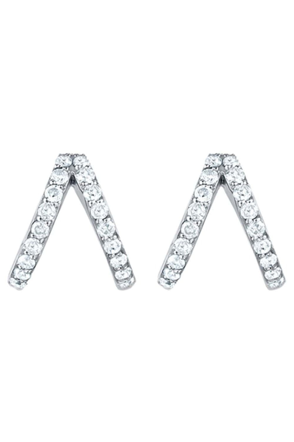 CARBON & HYDE-Split Huggies - White Gold-WHITE GOLD