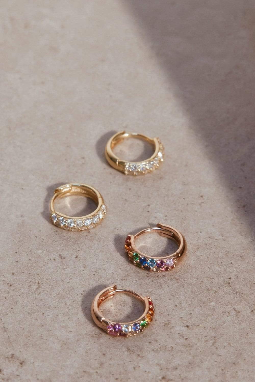 CARBON & HYDE-Rainbow Boom Huggies - Yellow Gold-YELLOW GOLD