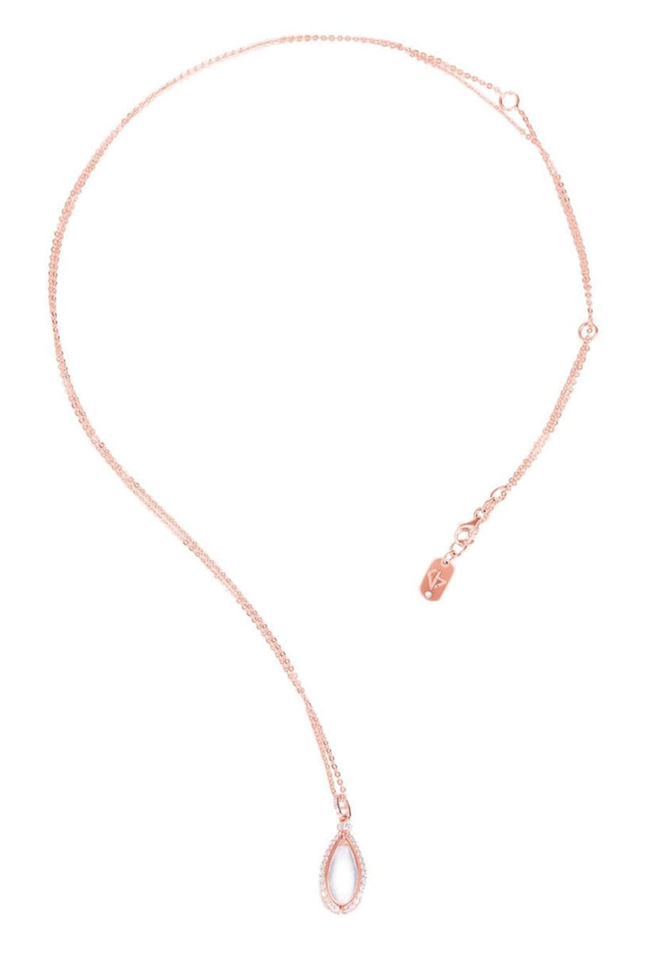 CARBON & HYDE-Pearl Cage Necklace - Rose Gold-ROSE GOLD