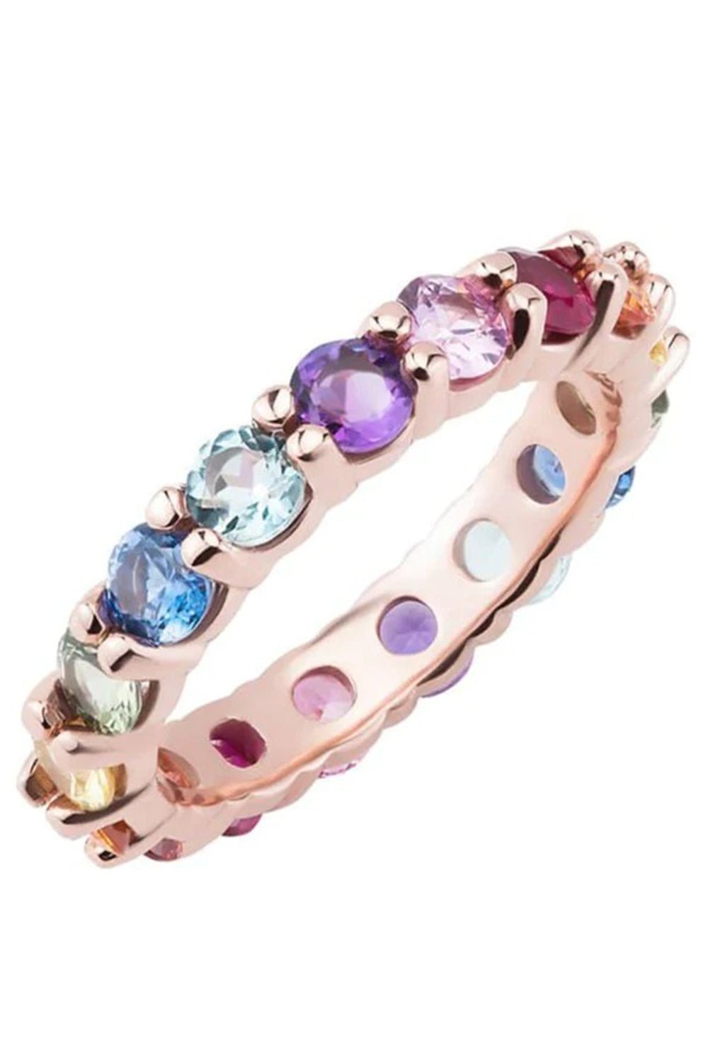 CARBON & HYDE-Rainbow Eternity Band - Rose Gold-