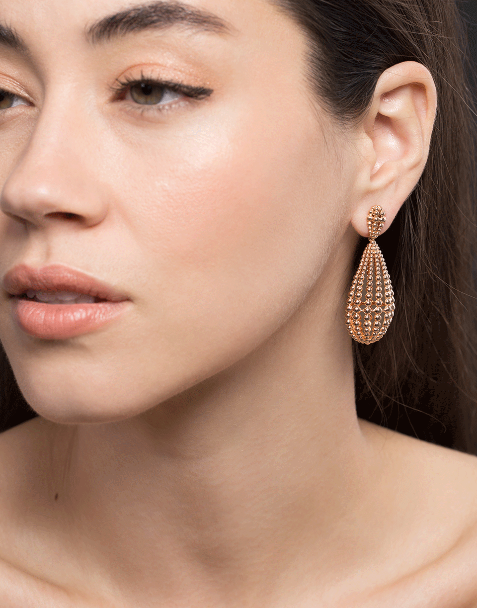 CARLA AMORIM-Pear Drop Earrings-ROSE GOLD