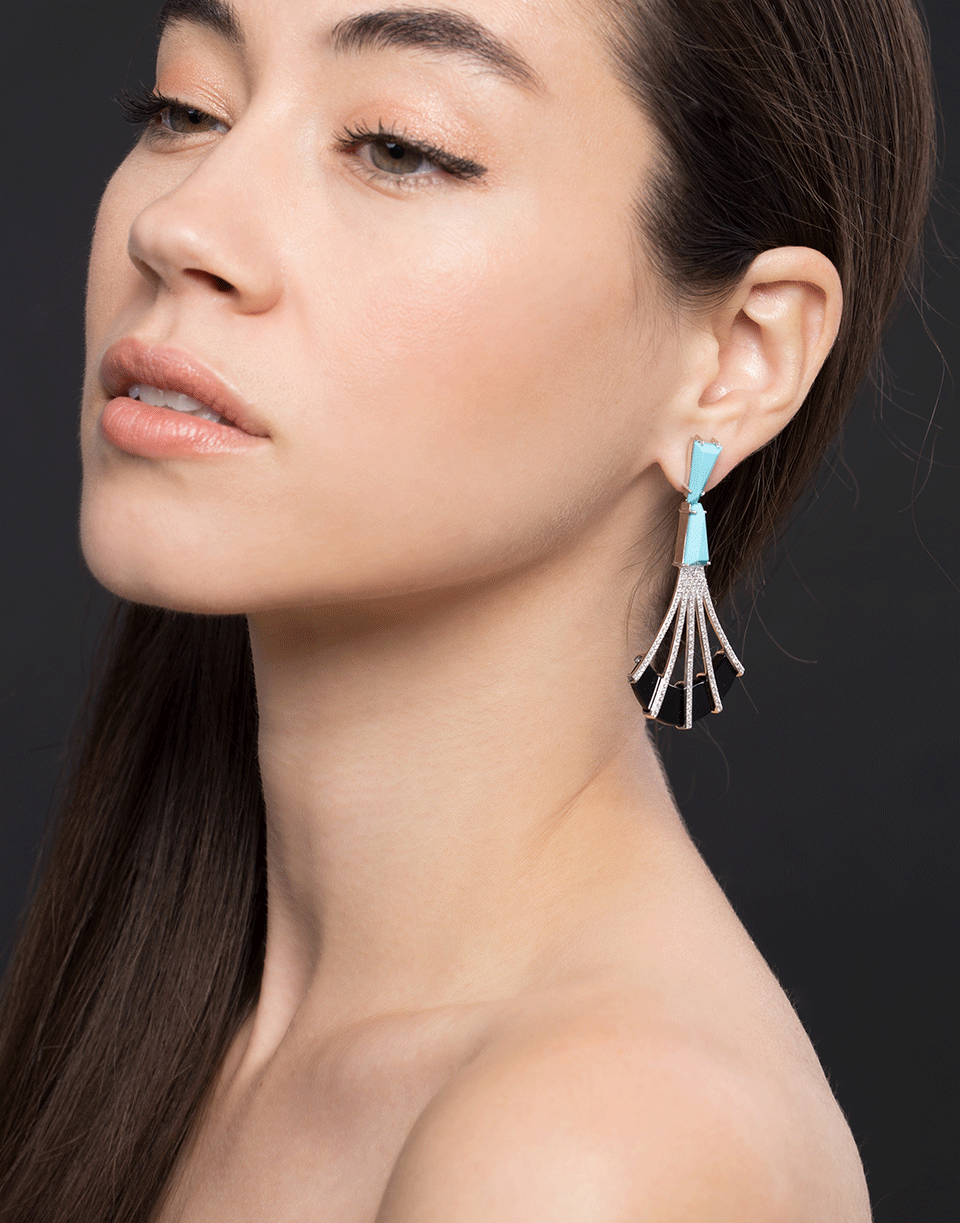 CARLA AMORIM-Fan Earrings-WHITE GOLD