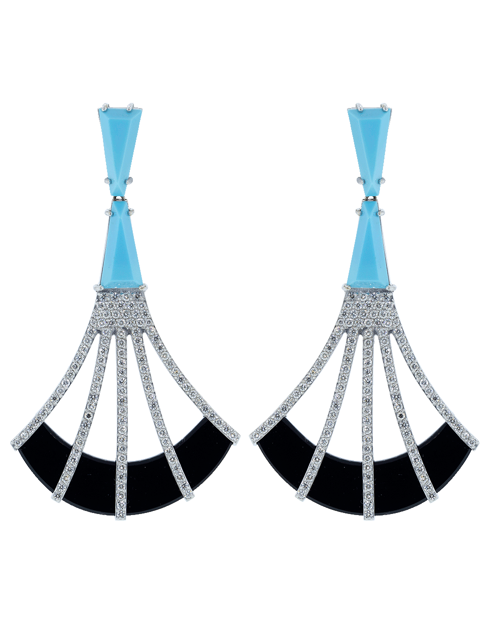 CARLA AMORIM-Fan Earrings-WHITE GOLD