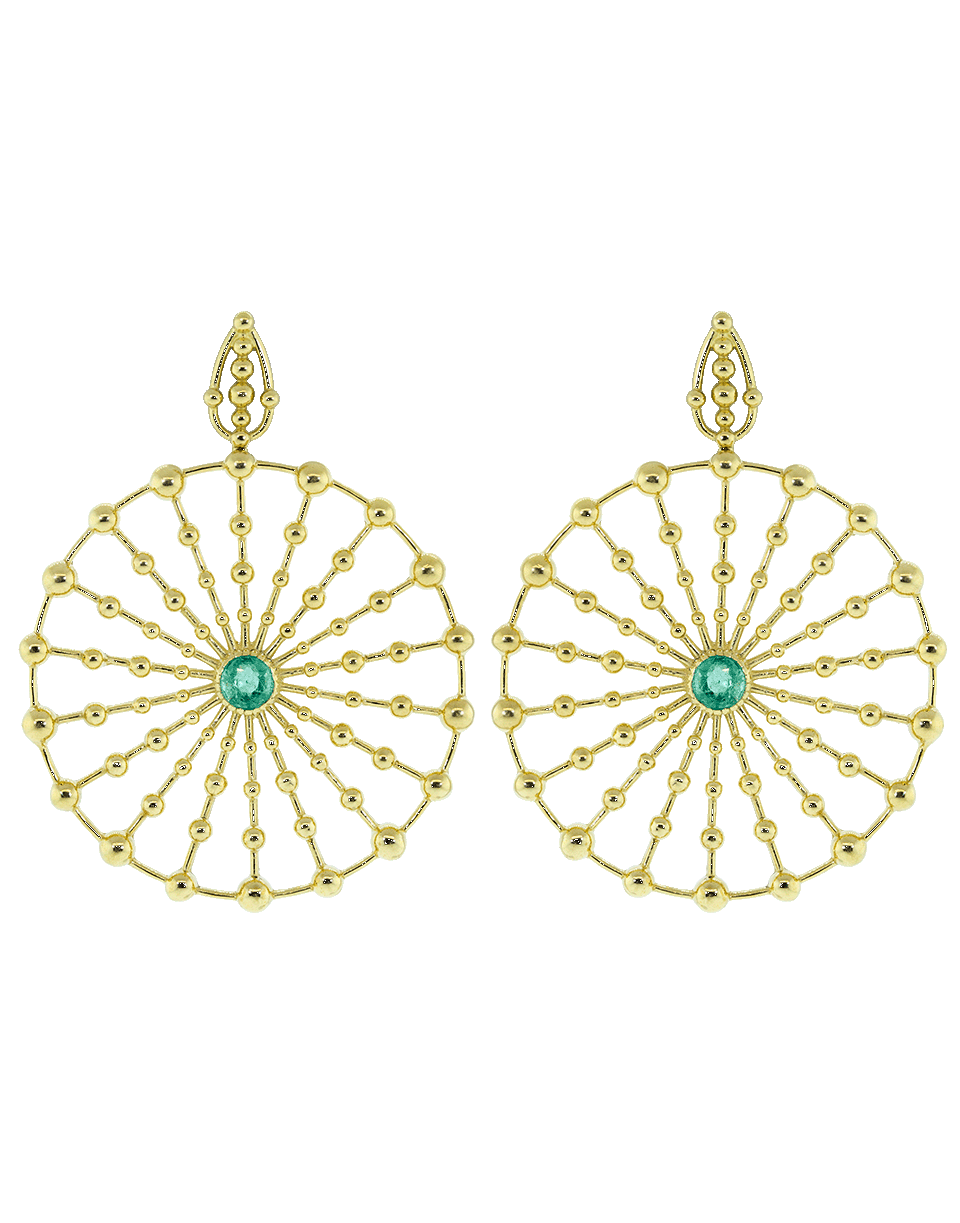CARLA AMORIM-Emerald Sempre Viva Maior Earrings-YELLOW GOLD