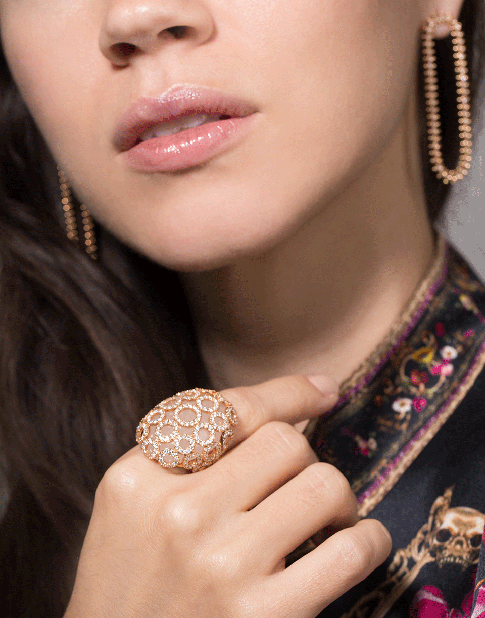 CARLA AMORIM-Salt Flower Quartz and Diamond Ring-ROSE GOLD