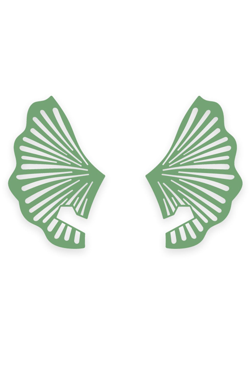 CAROL KAUFFMANN-Nouveau Baguette Earring Plates-GREEN
