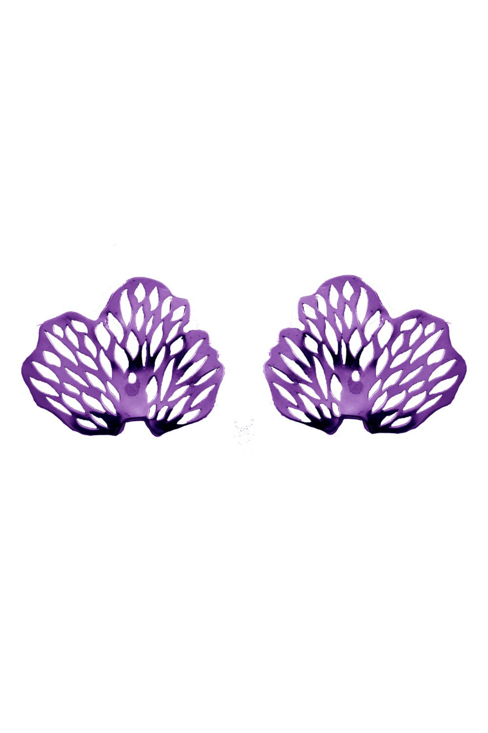 CAROL KAUFFMANN-Petal Stone Earring Plates-PURPLE