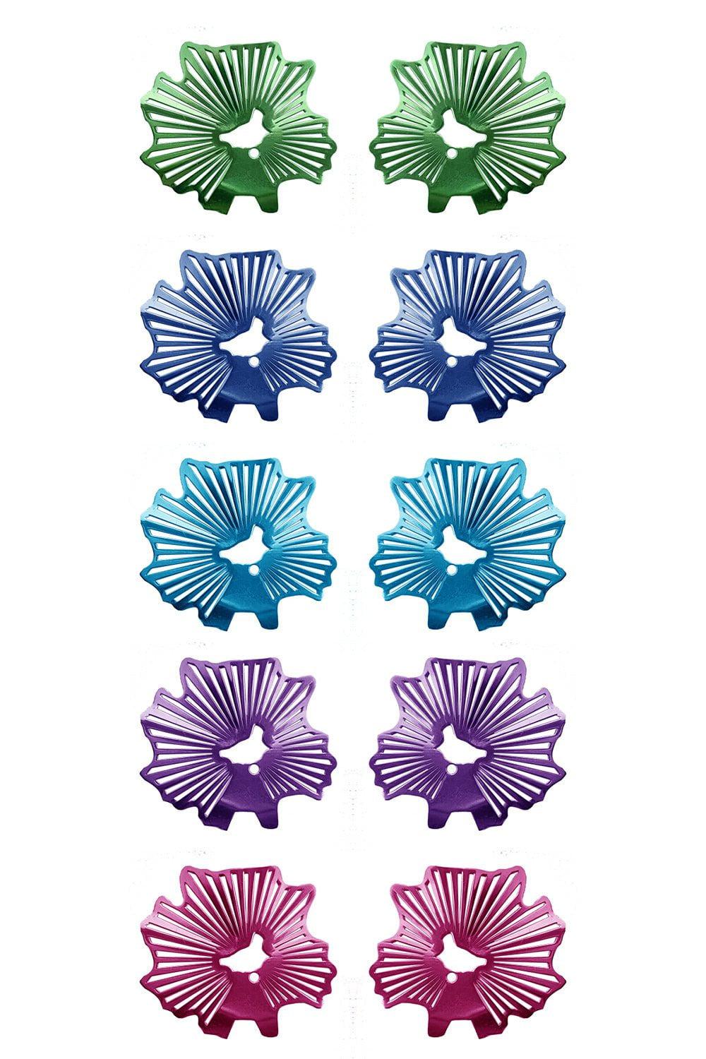 CAROL KAUFFMANN-Spiral Back Color Plate Earrings-