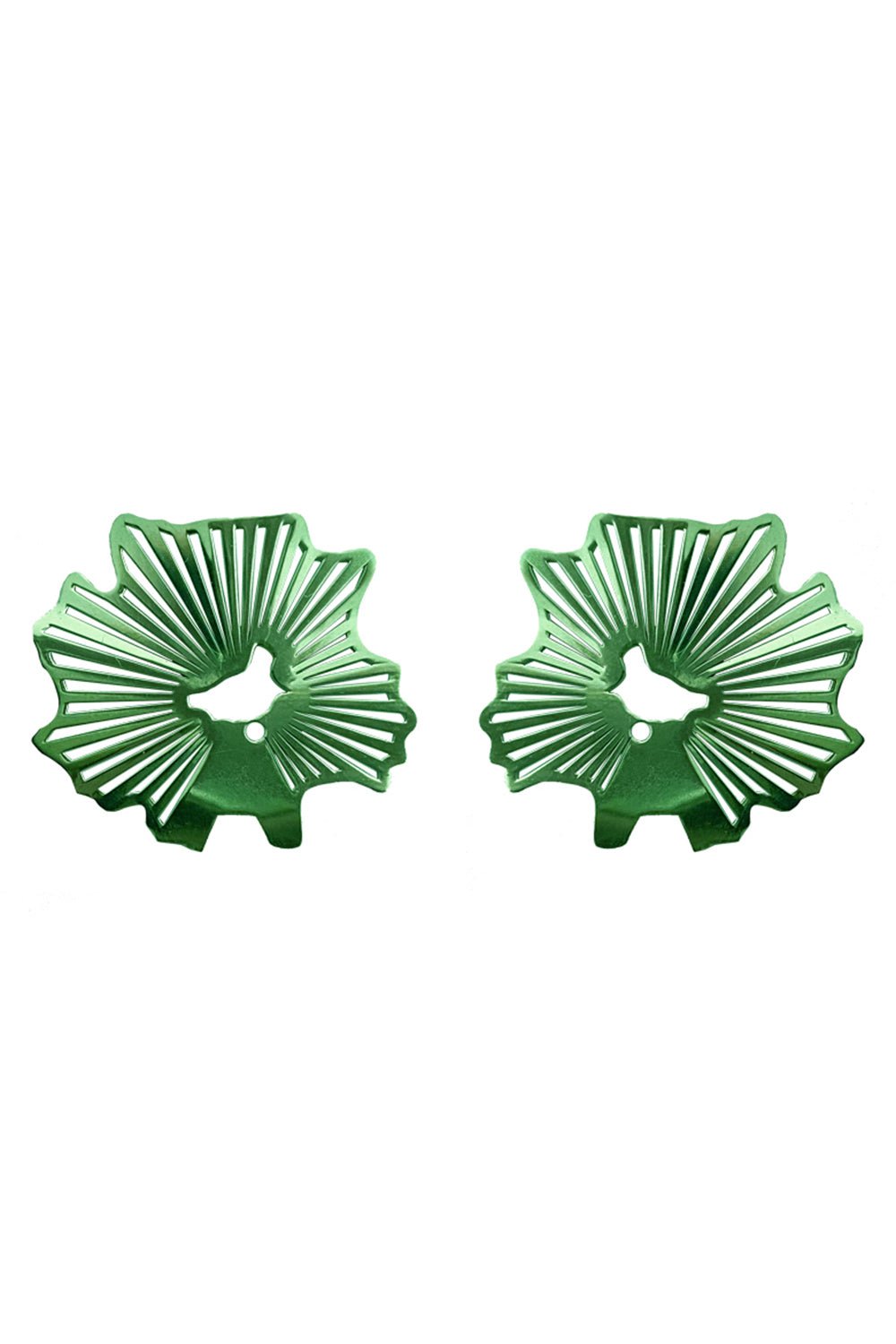 CAROL KAUFFMANN-Spiral Back Color Plate Earrings-