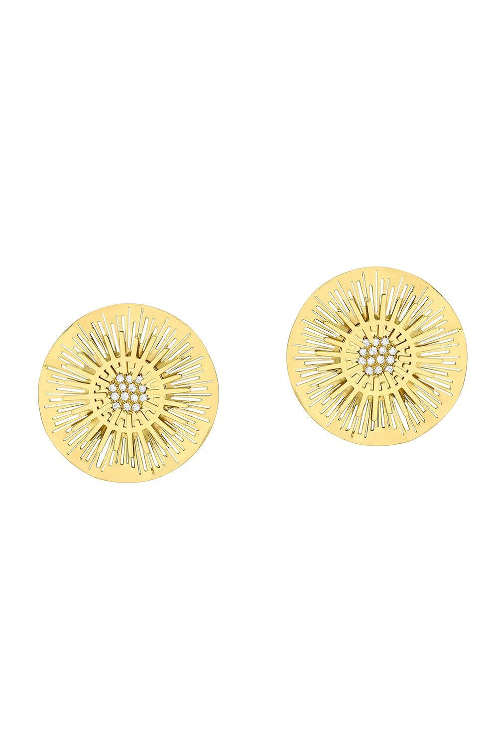 Diamond Explosion Earrings-YELLOW GOLD-JEWELRYFINE JEWELEARRING-CAROL KAUFFMANN