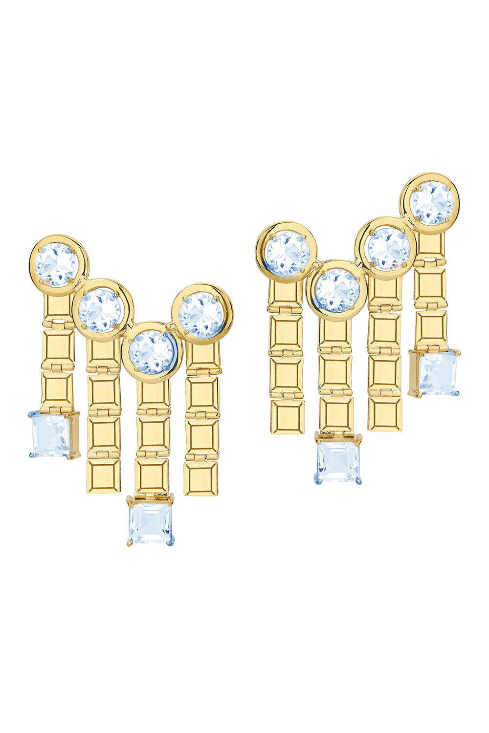 CAROL KAUFFMANN-Golden Square Earrings-YELLOW GOLD