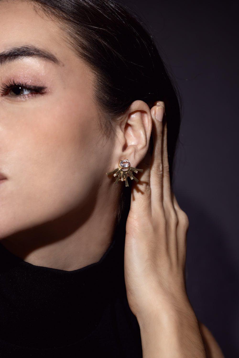 CAROL KAUFFMANN-Mini Valentim Earrings-YELLOW GOLD