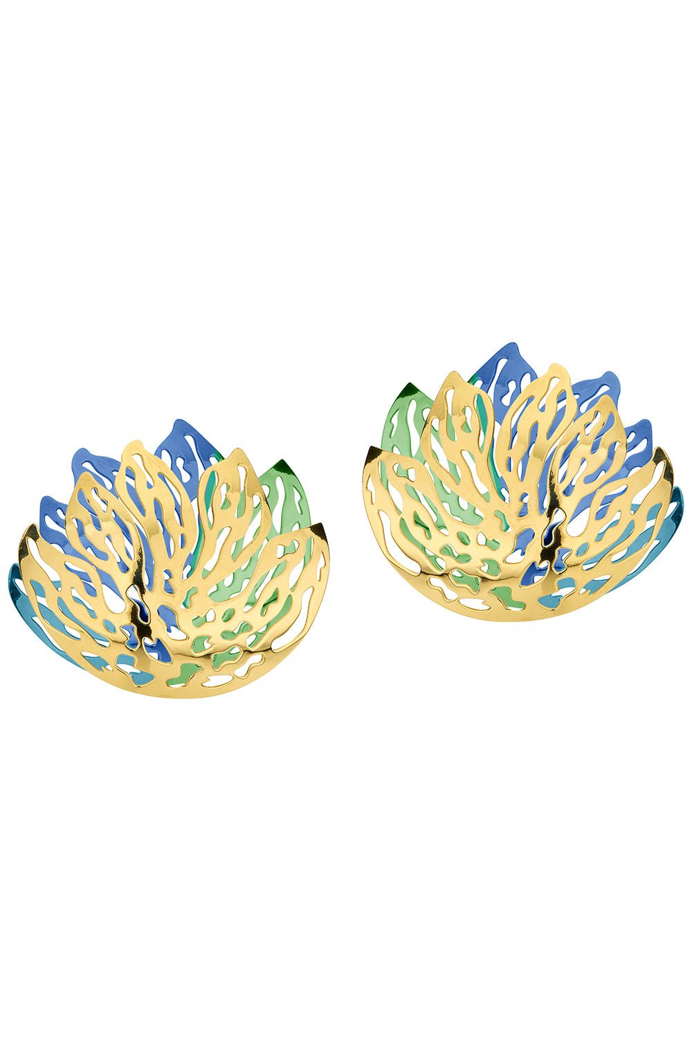 CAROL KAUFFMANN-Shadows Platano Earrings-YELLOW GOLD