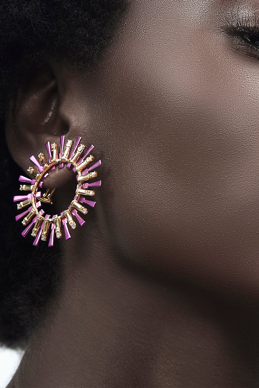 CAROL KAUFFMANN-Valentim Color Hoop Earrings-YELLOW GOLD