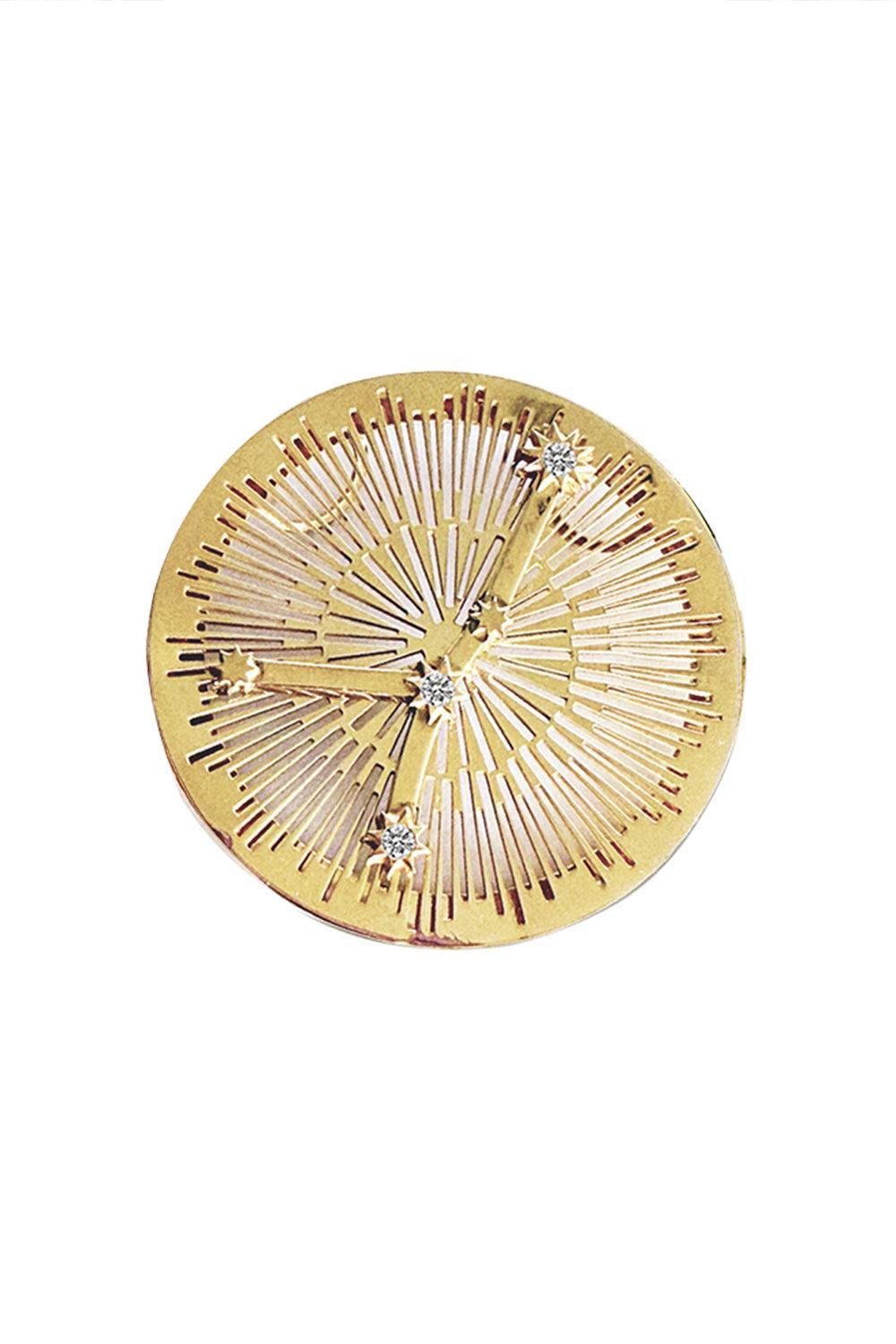 Cancer Explosion Pendant-YELLOW GOLD-JEWELRYFINE JEWELPENDANT-CAROL KAUFFMANN