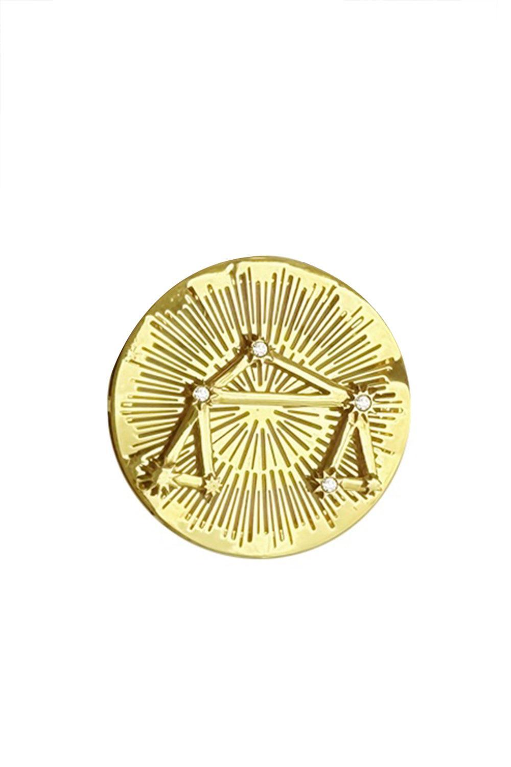 Libra Explosion Pendant-YELLOW GOLD-JEWELRYFINE JEWELPENDANT-CAROL KAUFFMANN