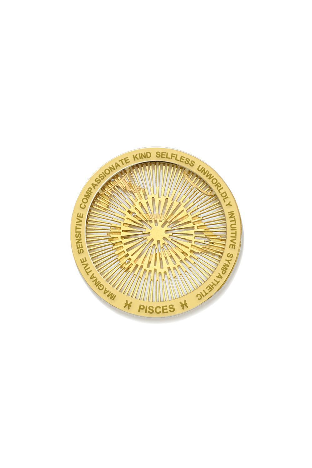 Pisces Explosion Pendant-YELLOW GOLD-JEWELRYFINE JEWELPENDANT-CAROL KAUFFMANN