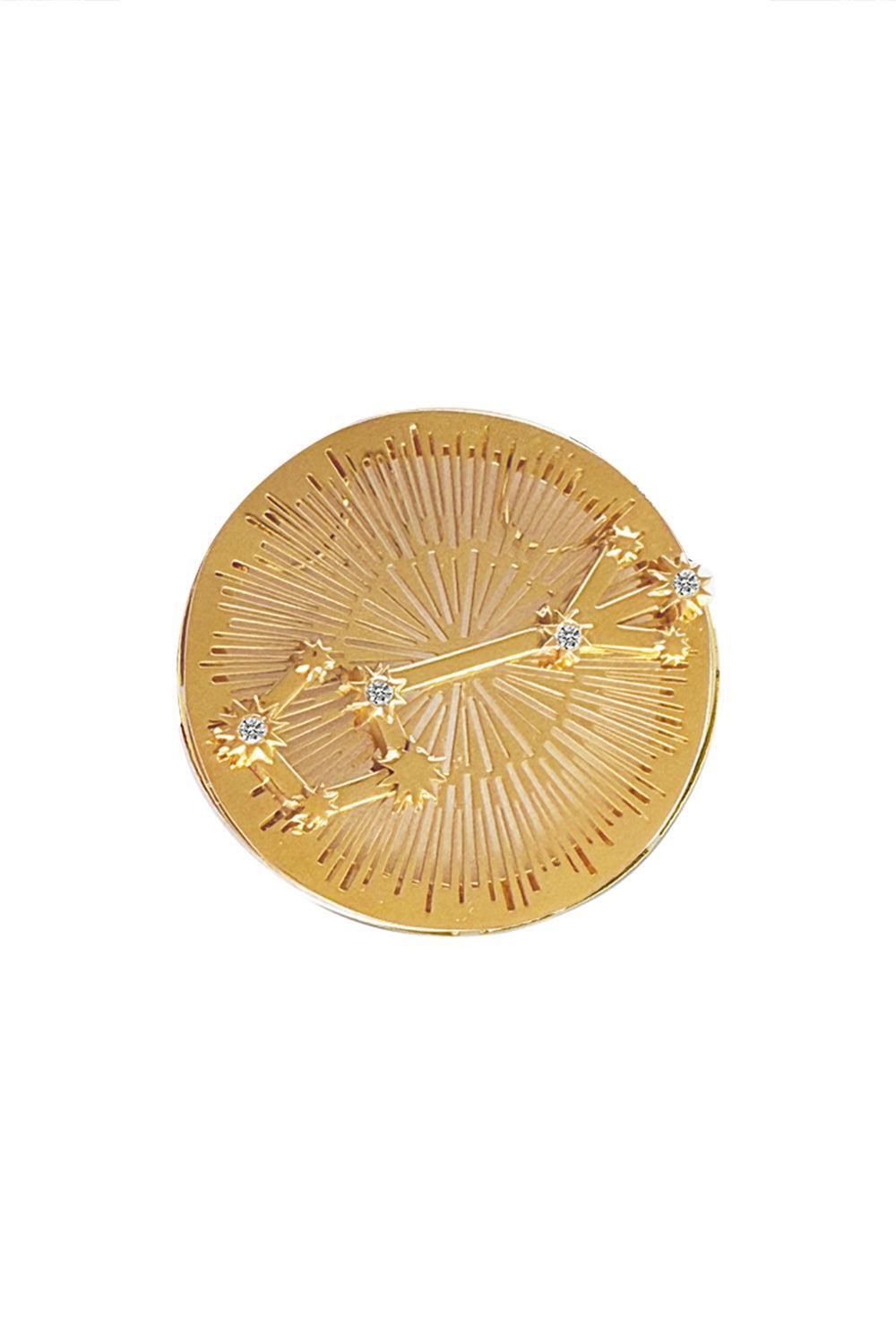 Scorpio Explosion Pendant-YELLOW GOLD-JEWELRYFINE JEWELPENDANT-CAROL KAUFFMANN
