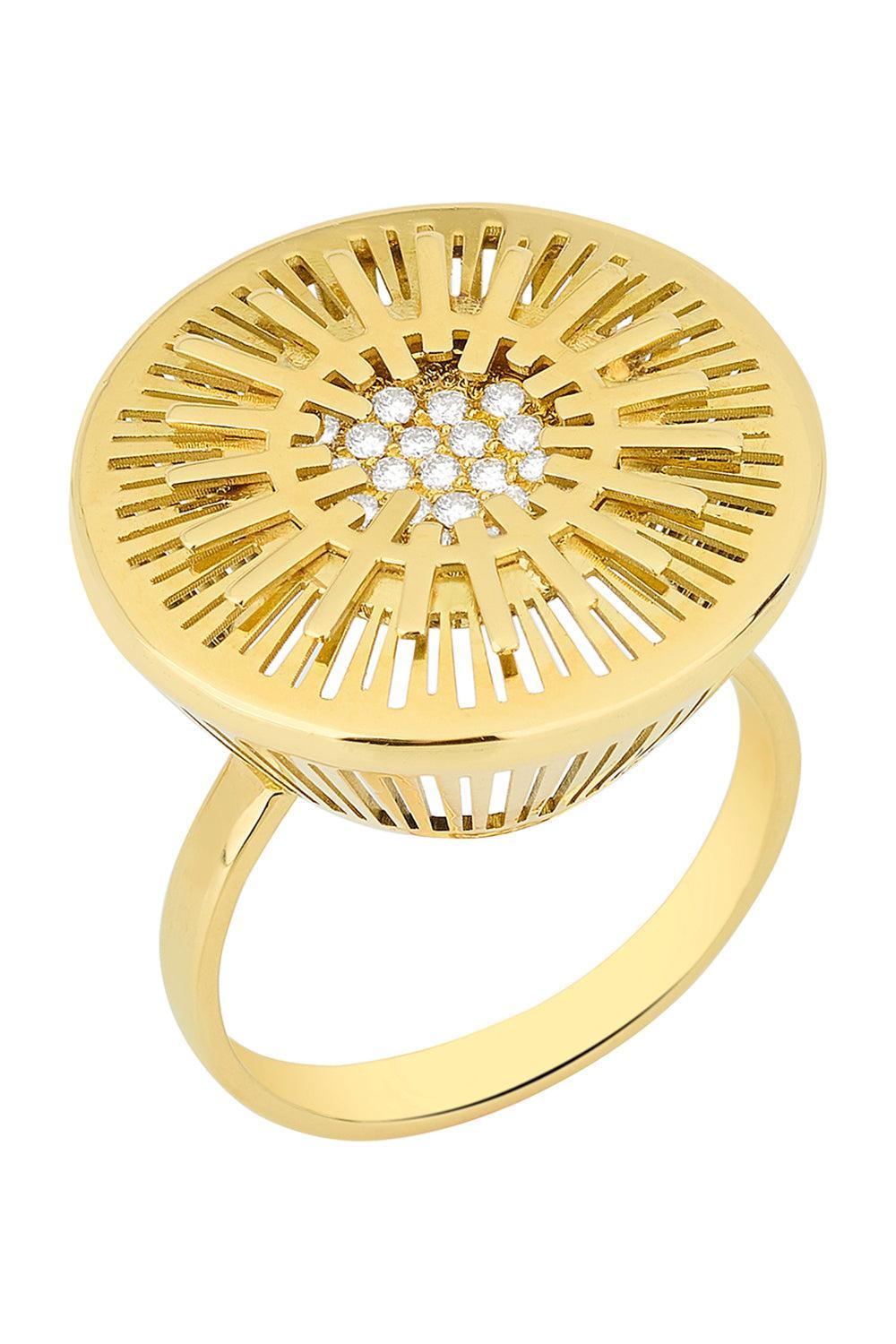  Diamond Large Explosion Ring-YELLOW GOLD-6-JEWELRYFINE JEWELRING-CAROL KAUFFMANN 