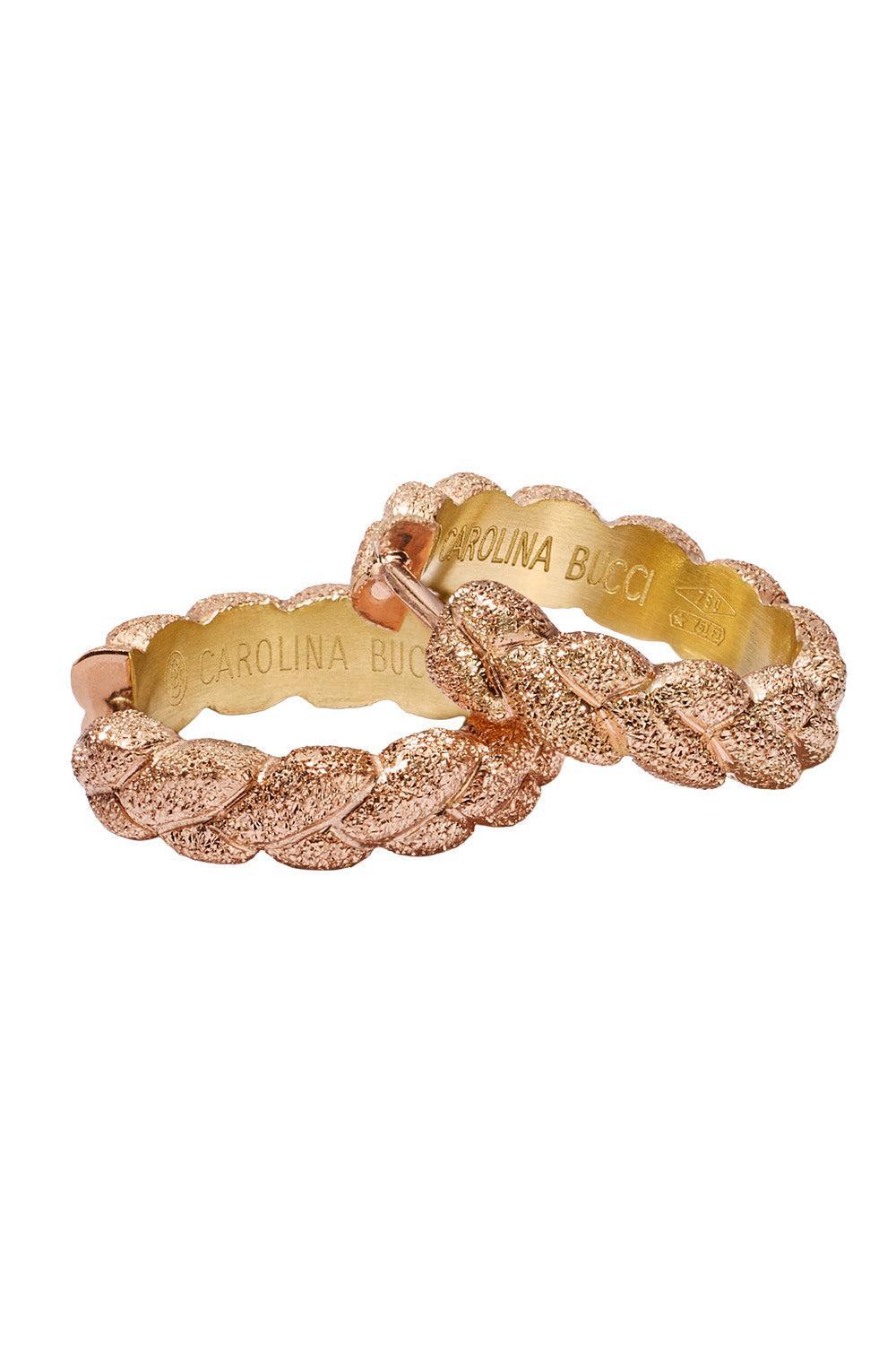 Florenting Finish Everyday Huggie Earrings - Rose Gold-ROSE GOLD-JEWELRYFINE JEWELEARRING-CAROLINA BUCCI