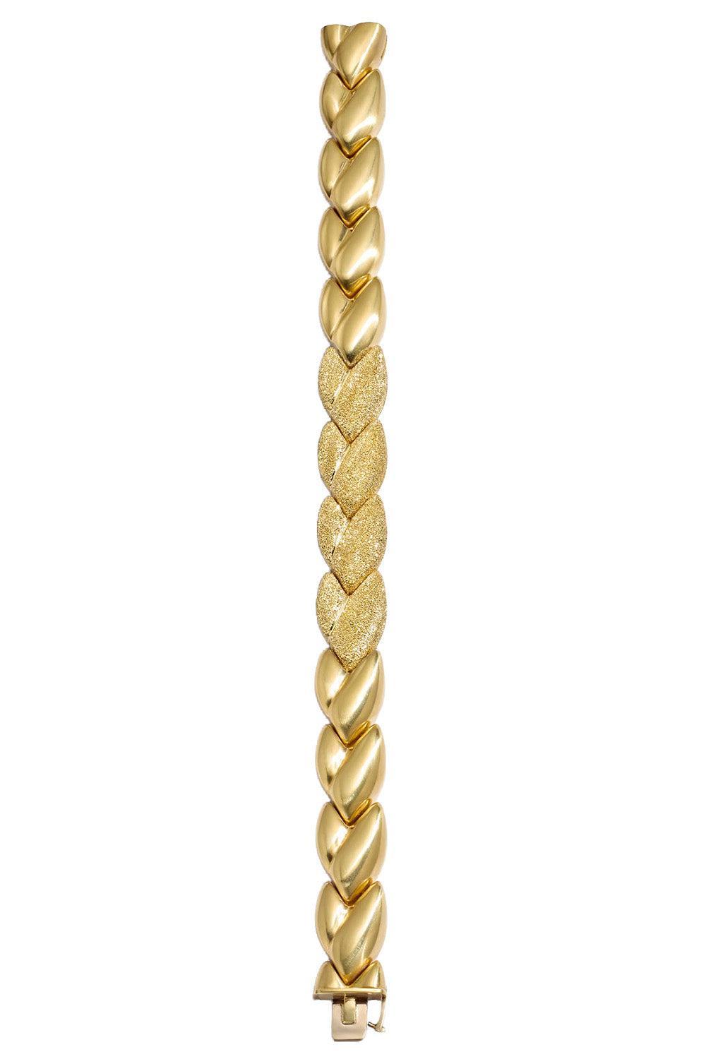 Florentine Finish EveryDay Bracelet - Yellow Gold-YELLOW GOLD-JEWELRYFINE JEWELBRACELET O-CAROLINA BUCCI